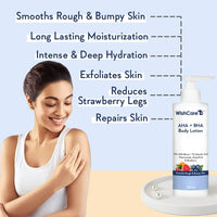 Thumbnail for WishCare 10% AHA + 1% BHA Body Lotion for Smooths Rough & Bumpy Skin - Distacart