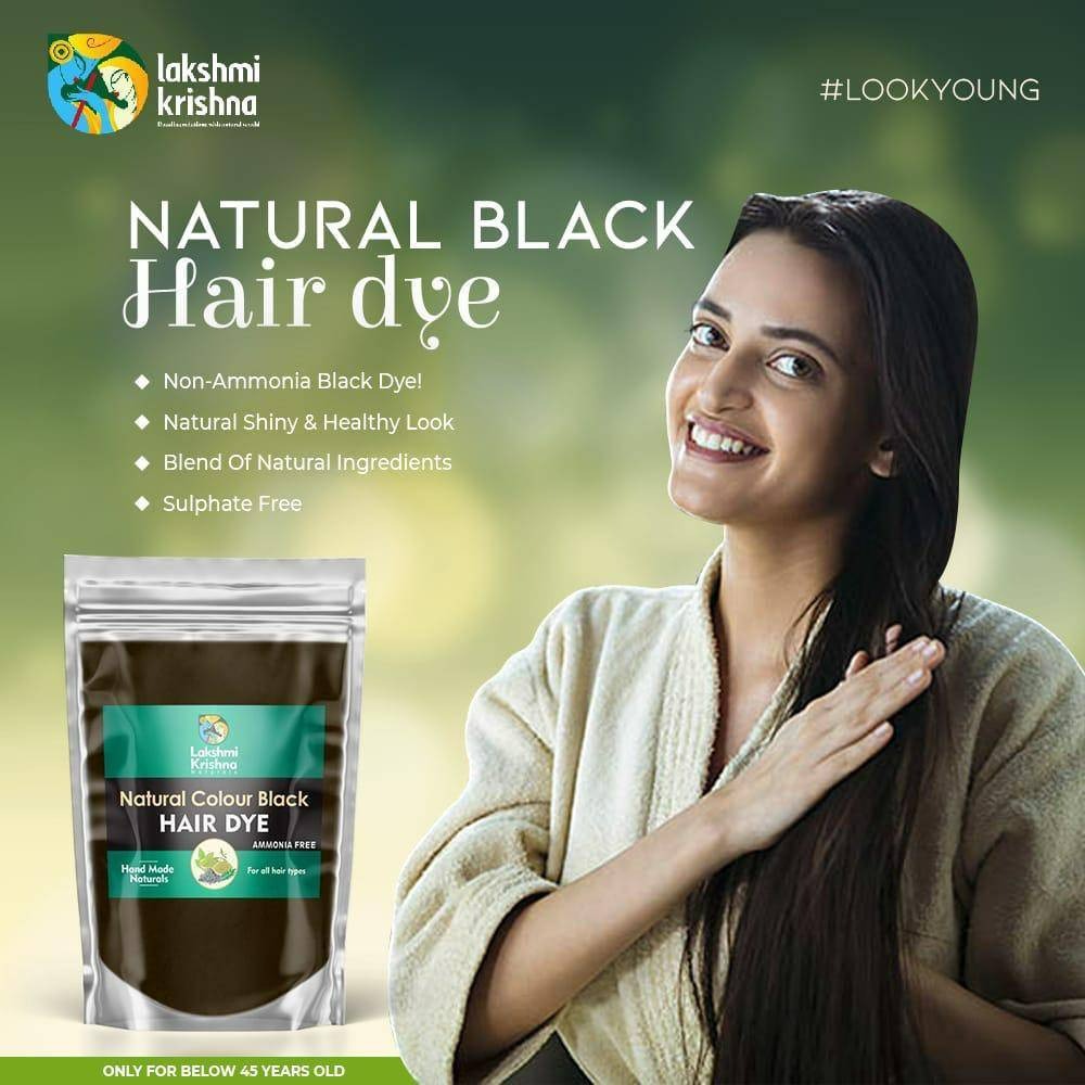 Lakshmi Krishna Naturals Colour Black Hair Dye - Distacart