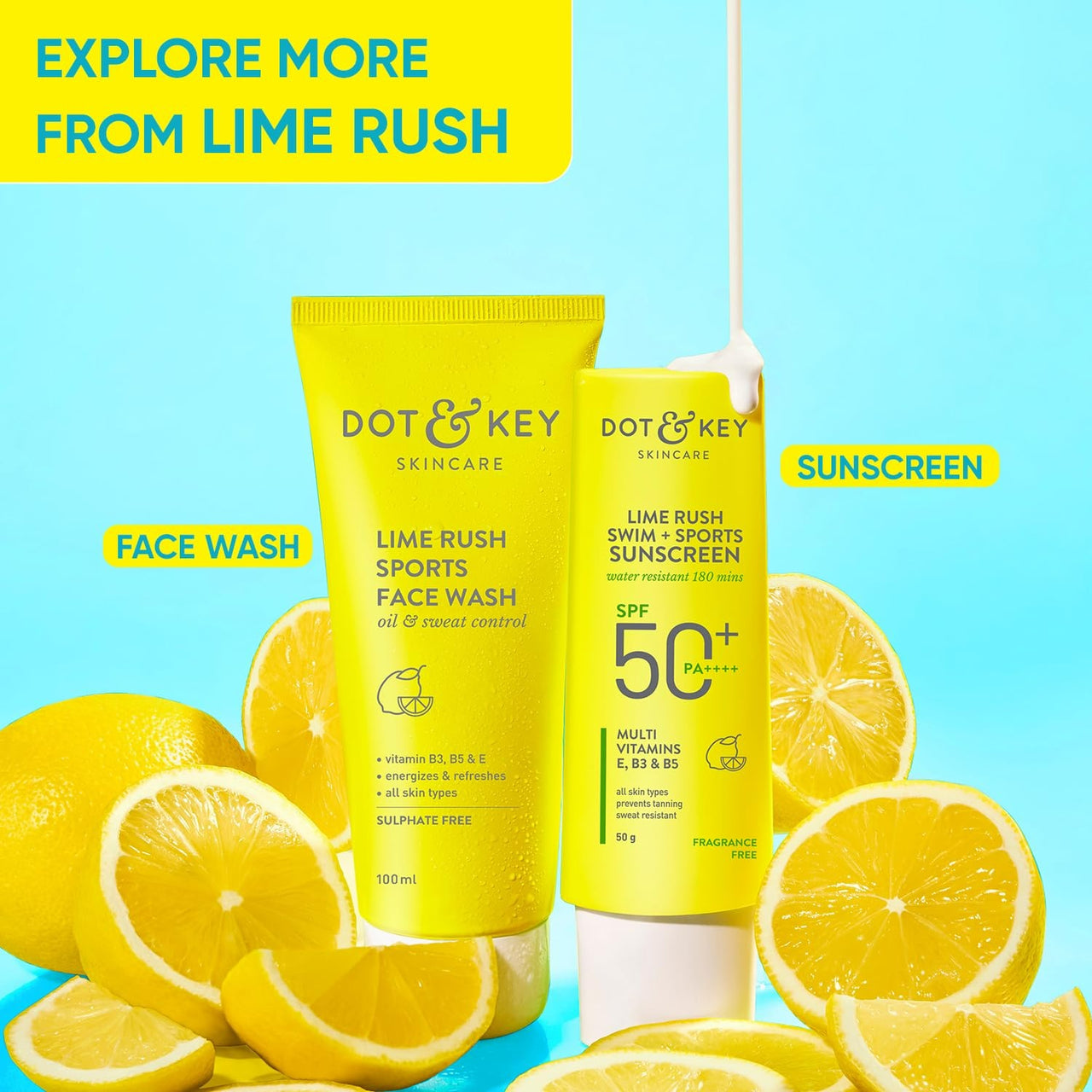 Dot & Key Lime Rush Sports Face Wash - Distacart