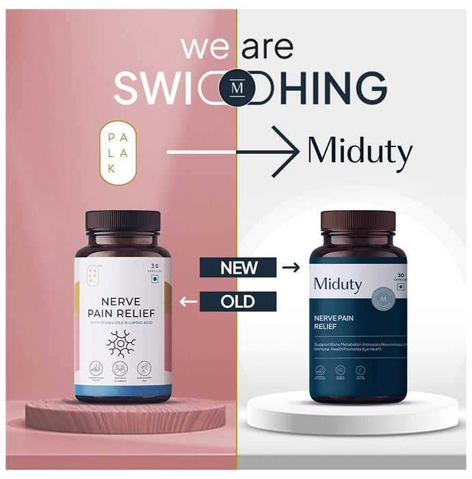 Miduty by Palak Notes Nerve Pain Relief Capsules - Distacart