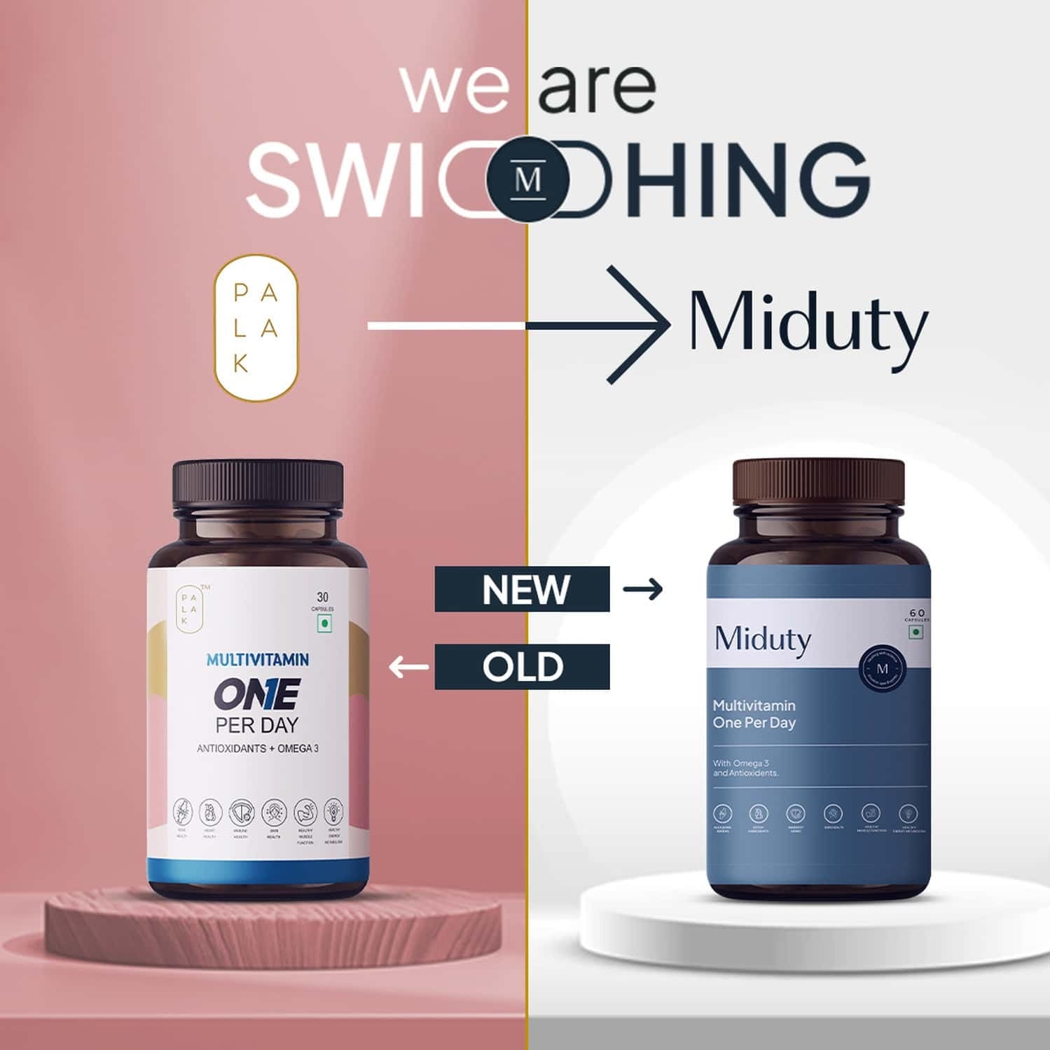 Miduty by Palak Notes Multivitamin One Per Day Capsules - Distacart