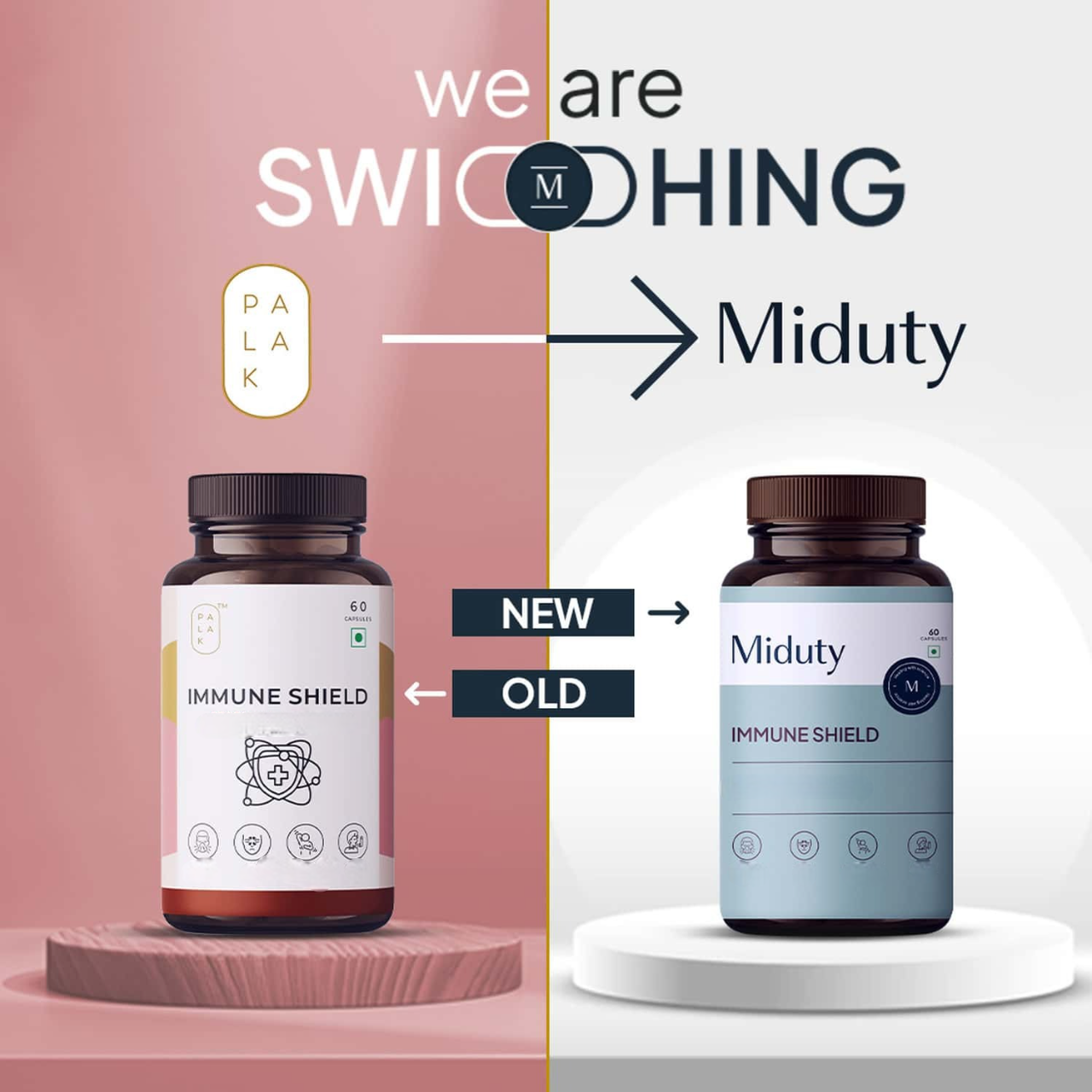 Miduty by Palak Notes Immune Shield Seasonal Allergies Capsules - Distacart