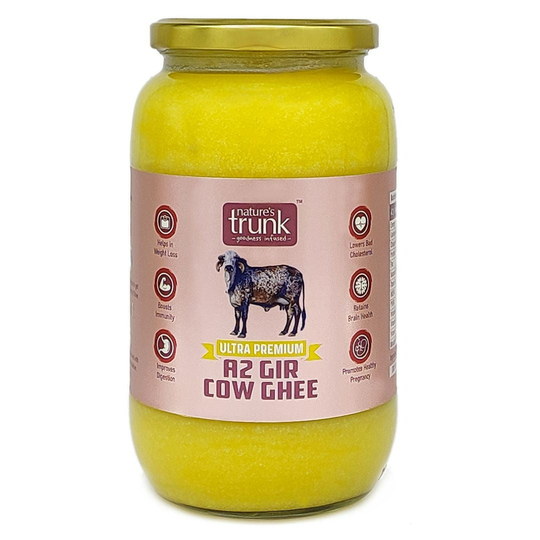 Nature's Trunk A2 Gir Cow Ghee - A2 Desi Gir Cow Ghee, Desi Ghee, Pure A2 Cow Ghee, free-grazing Grass-fed A2 Desi Ghee - Distacart