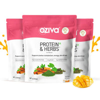 Thumbnail for OZiva Protein & Herbs for Women - Protein Powder to Reduce Body Fat, Manage Weight & Metabolism, No Added Sugar - Distacart