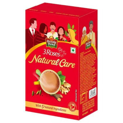 Brooke Bond 3 Roses Natural CareTea With Goodness of 5 Natural Ingredients and Ayurvedic Herbs - Distacart