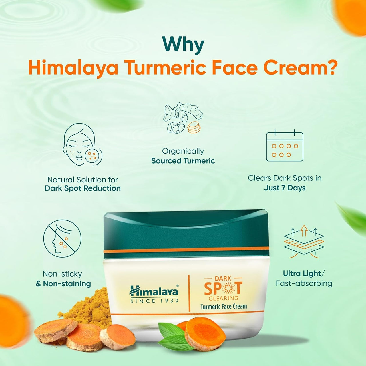 Himalaya Dark Spot Clearing Turmeric Face Cream - Distacart