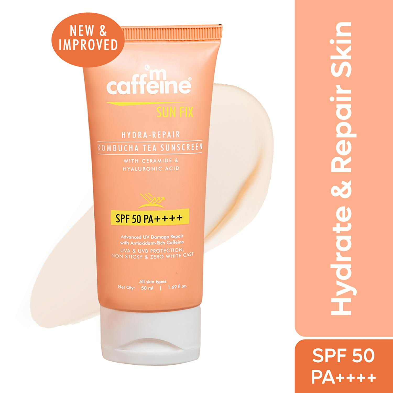 mCaffeine Kombucha Hydra Repair Sunscreen SPF50 PA++++ - Distacart
