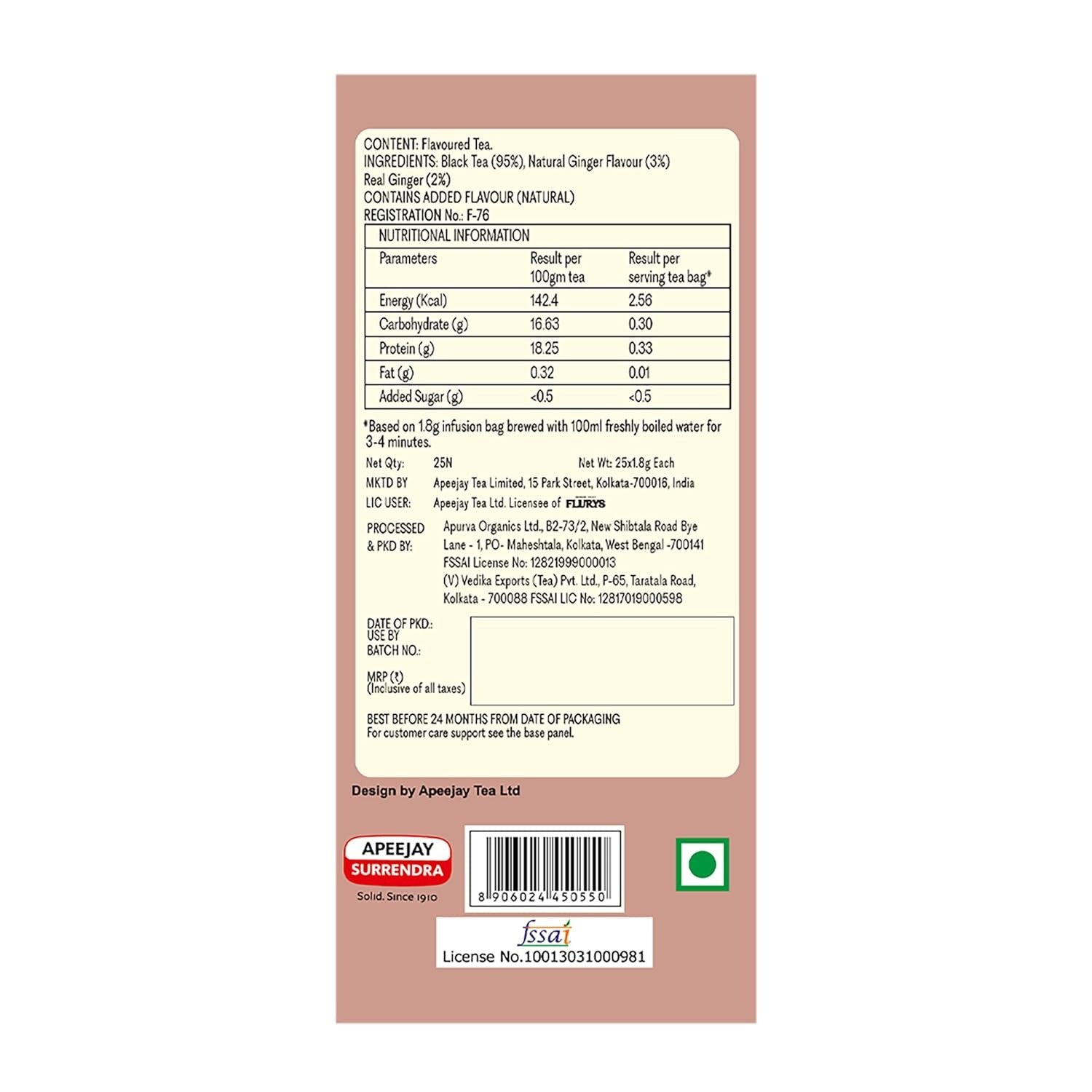 Typhoo Stimulating Adrak Chai Tea Bags