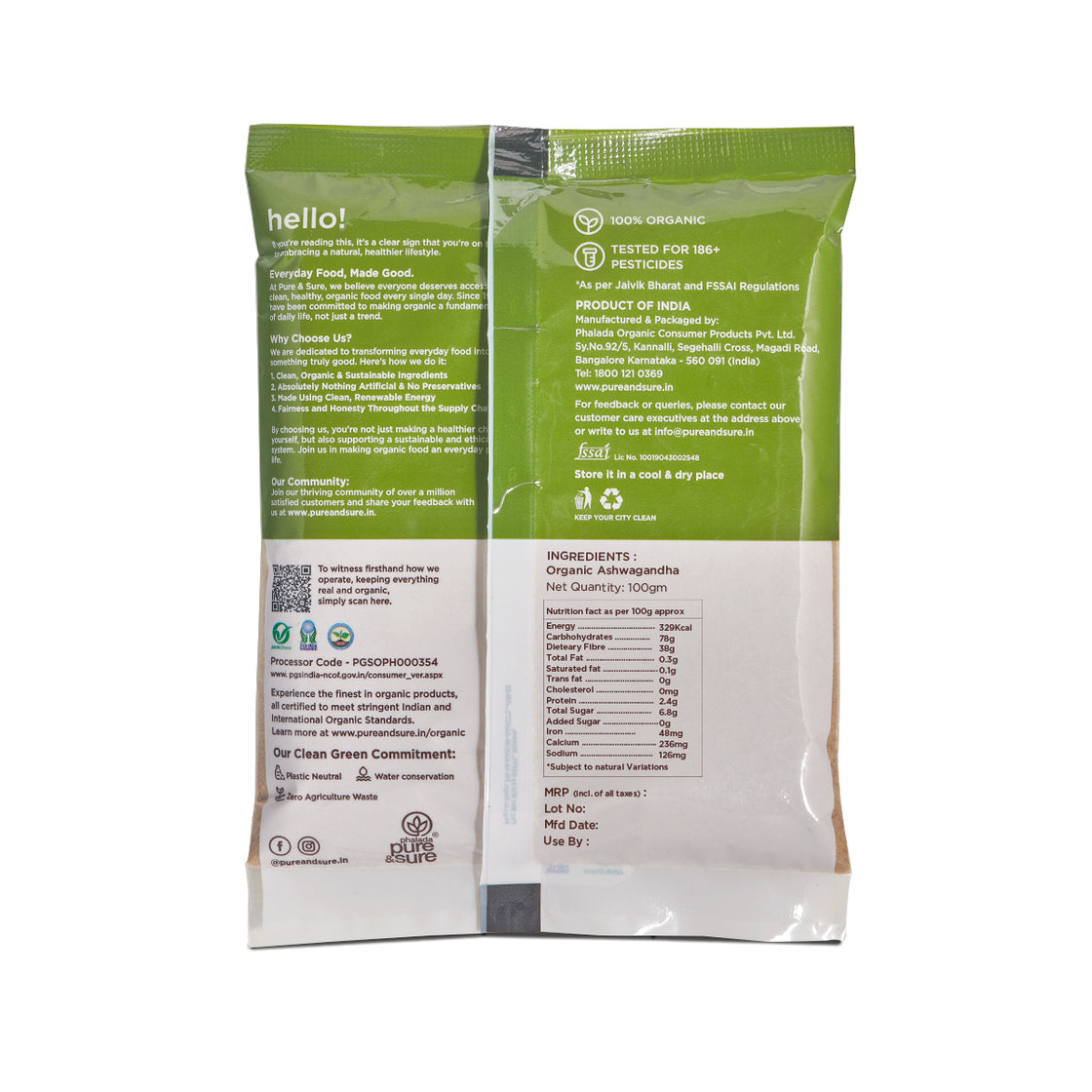 Pure & Sure Organic Superfood+ Aswanganda Powder