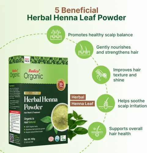 Radico Organic Herbal Henna Powder