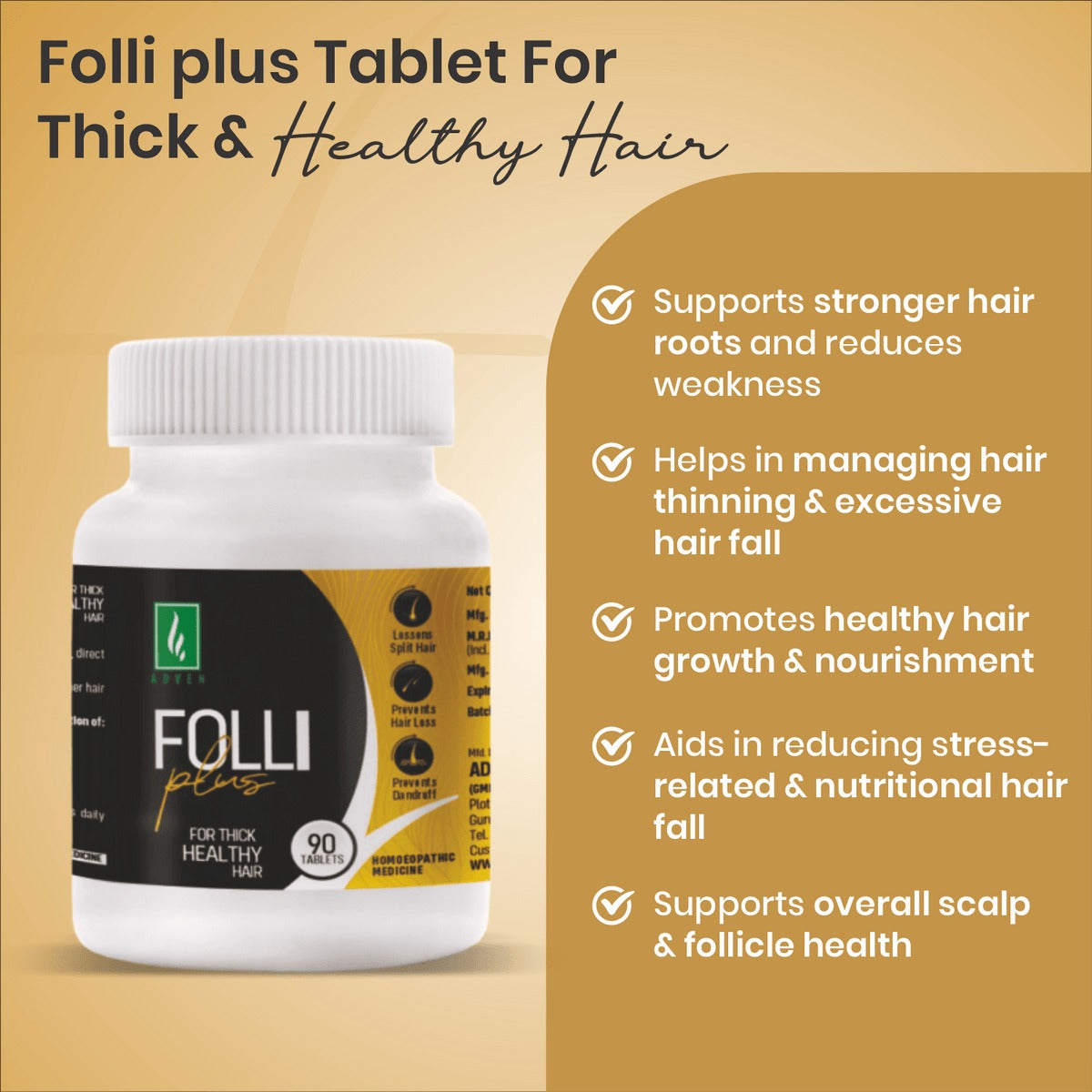Adven Homeopathy Folli Plus Tablets