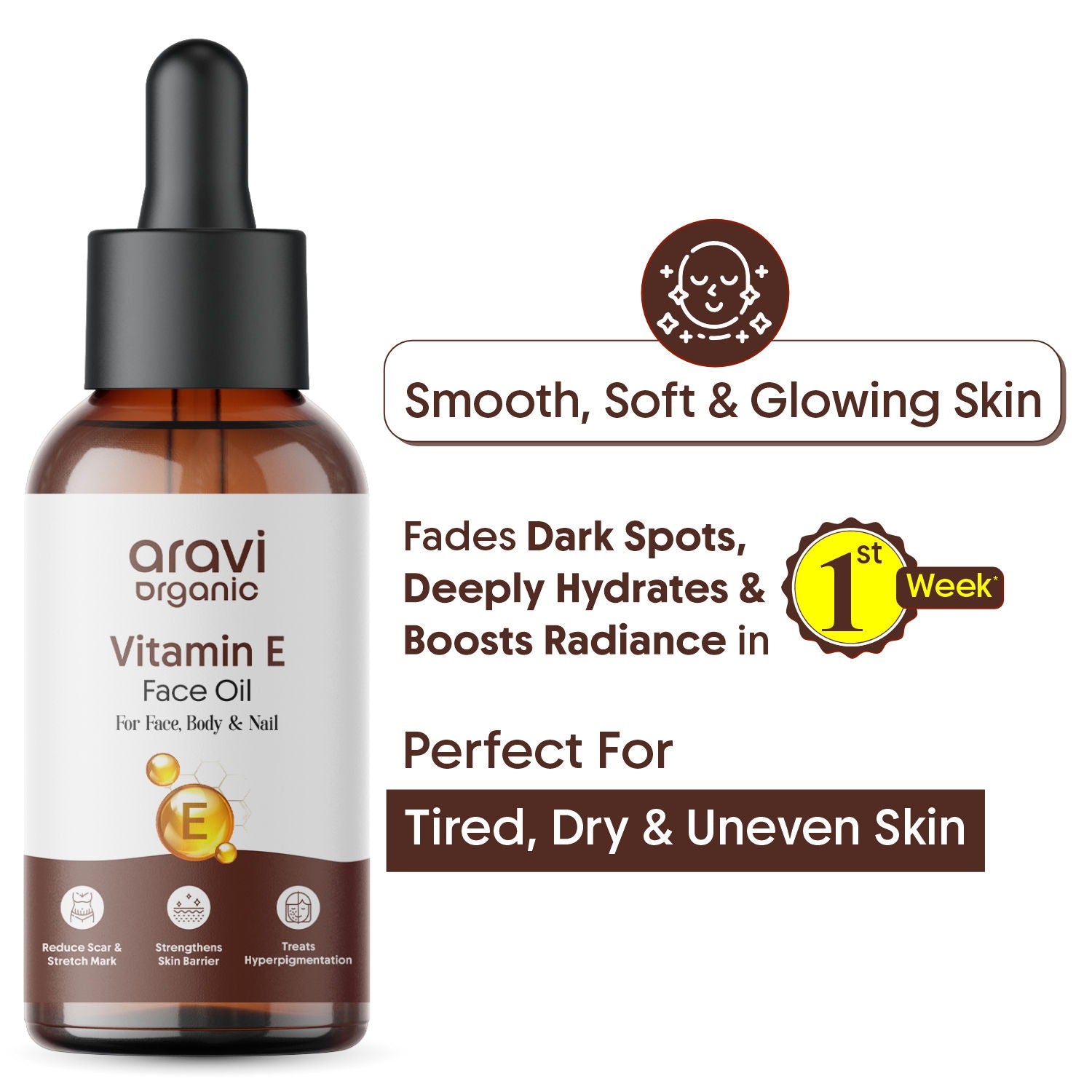 Aravi Organic Pure Vitamin E Oil