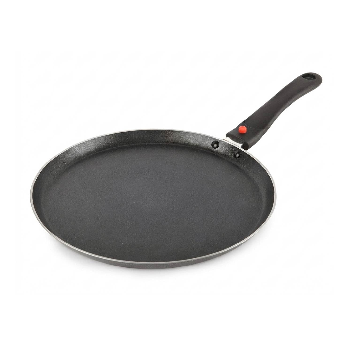 CELLO Aluminium Non-Stick Induction Base Dosa Tawa with Detachable Bakelite Handle 28 CM Black - Dista