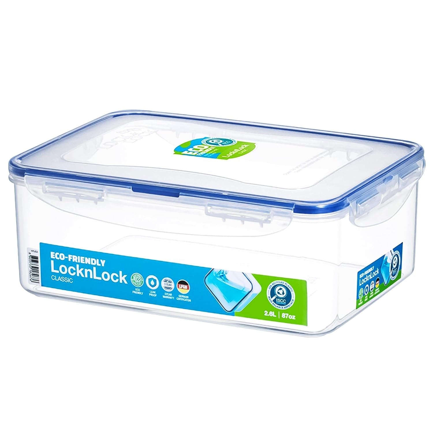 Lock & Lock Airtight Fridge Containers With Lid 2.6 Liters, Leak Proof - Dista