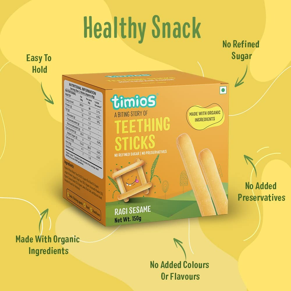 Timios Ragi Sesame Teething Sticks - Distacart