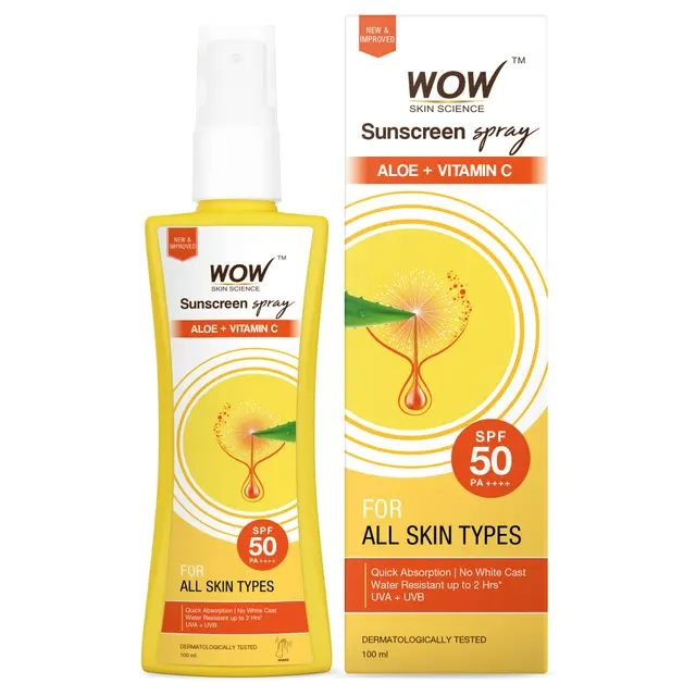 Wow Skin Science UV Sunscreen Spray SPF 50 - Distacart