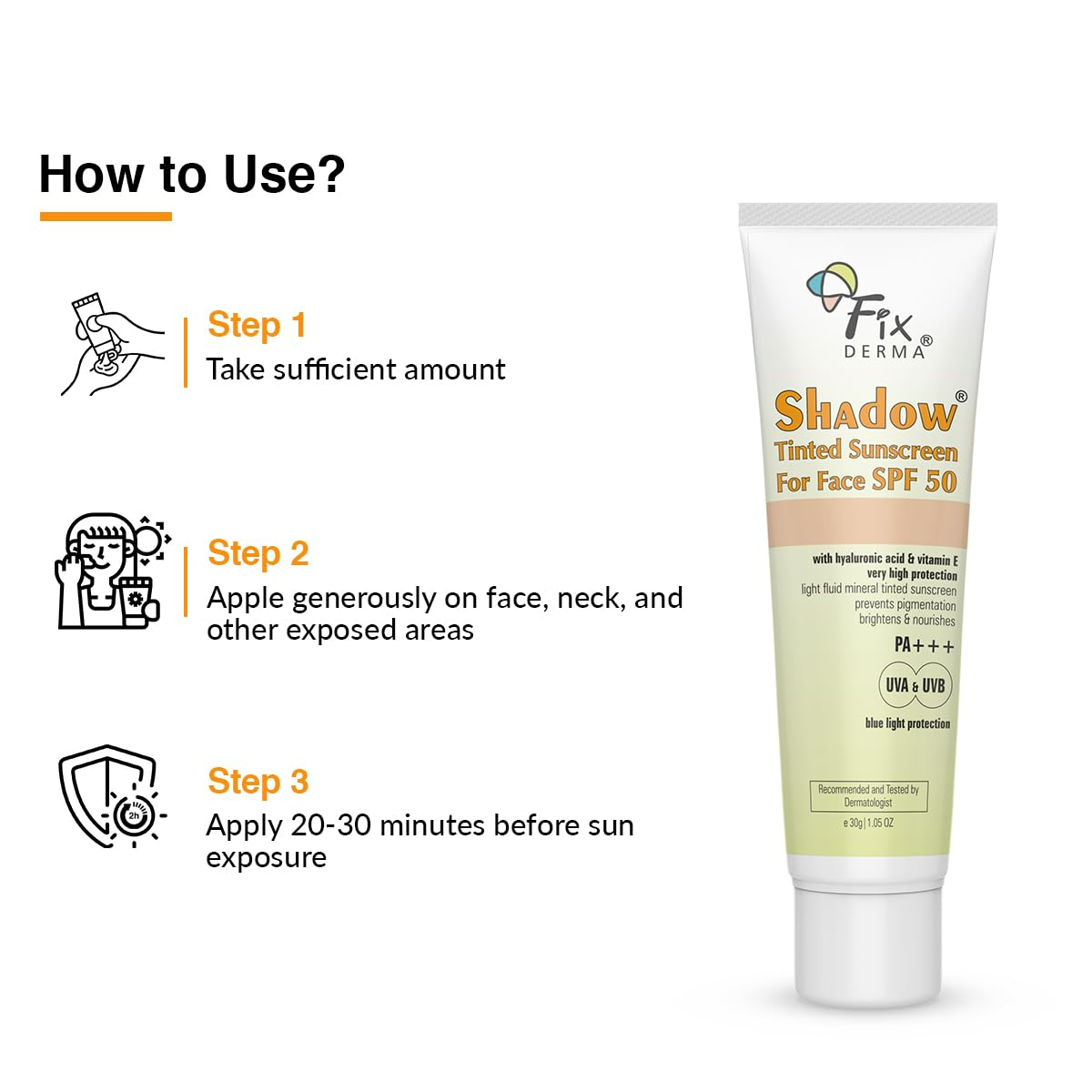 Fixderma Shadow Rx Tinted Sunscreen - Distacart