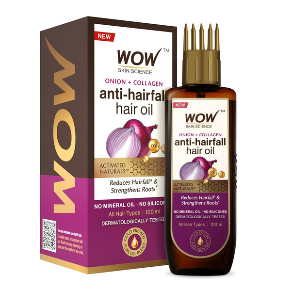 Wow Skin Science Onion & Collagen Anti-Hairfall Hair Oil - Distacart