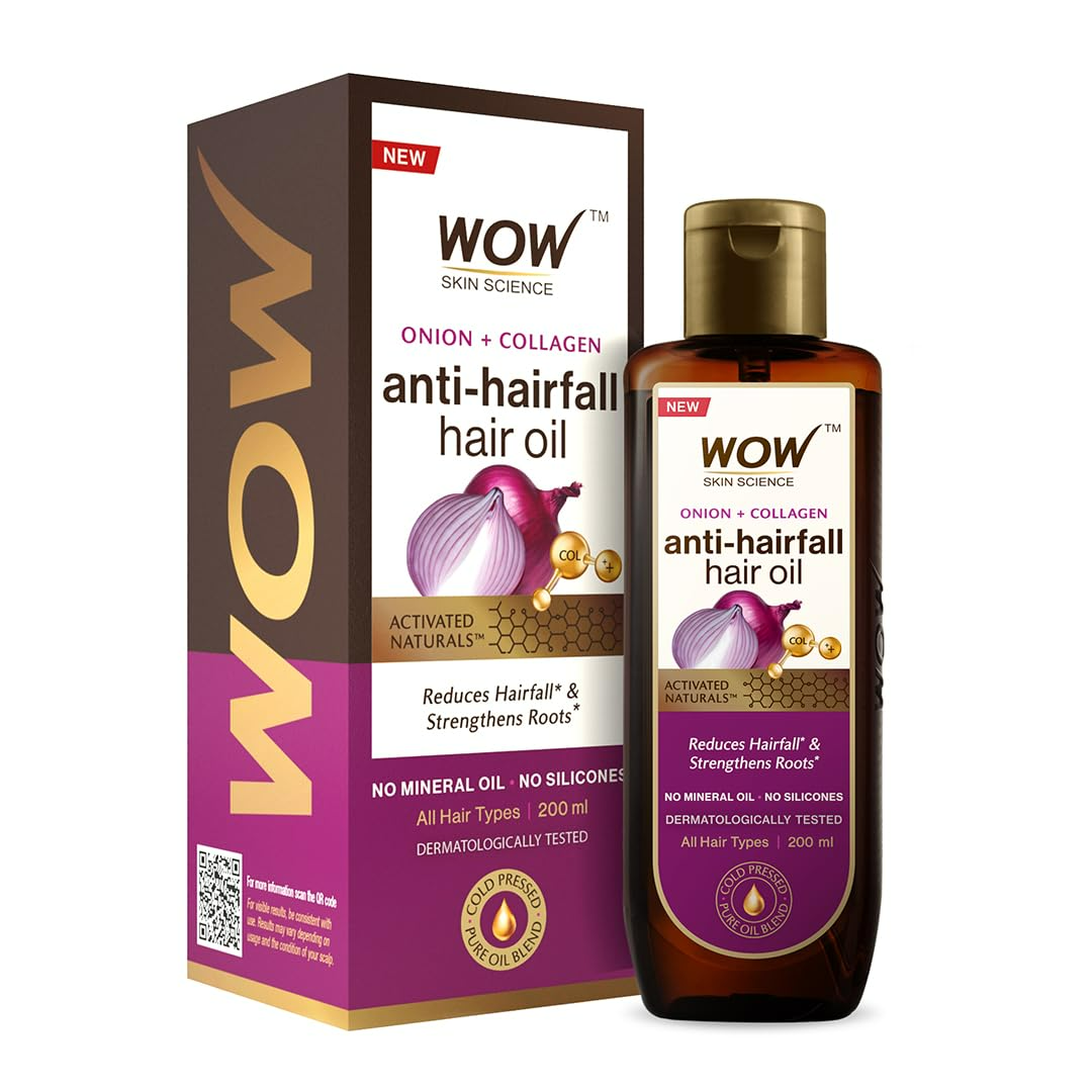 Wow Skin Science Onion & Collagen Anti-Hairfall Hair Oil - Distacart
