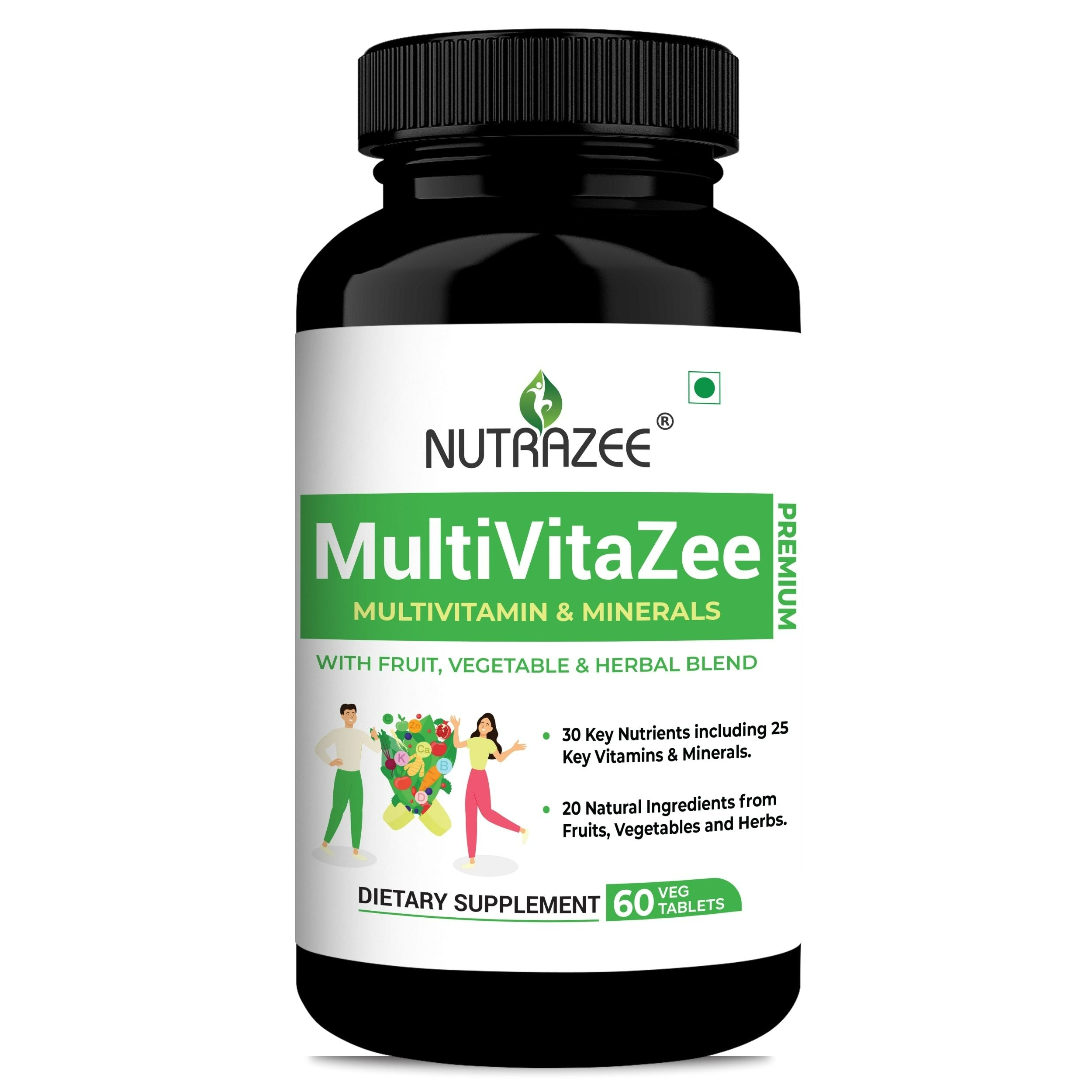 Nutrazee Multi Greens & Reds Multivitamin Tablets - Distacart