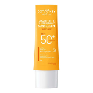 Dot & Key Vitamin C + E Face Sunscreen SPF 50 PA+++ For Glowing Skin, 100% No White Cast - Distacart