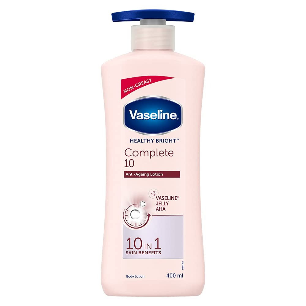 Vaseline Healthy Bright Complete 10 Anti Ageing Body Lotion, 10 in 1 Body Lotion With Vitamin B3, AHA, Pro-Retinol - Distacart