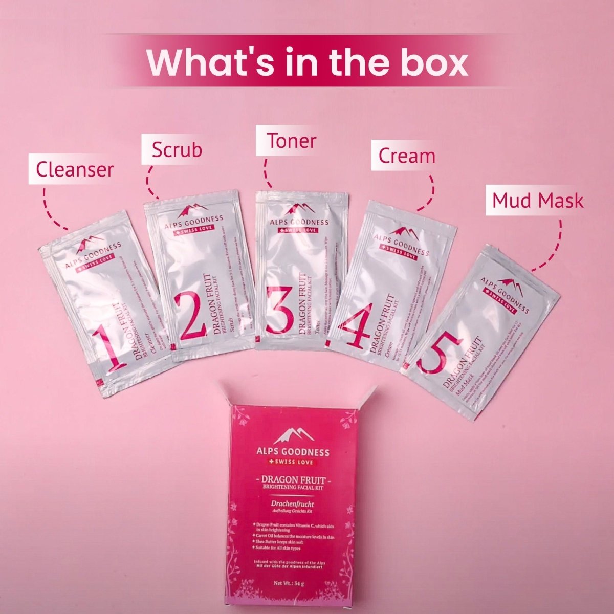 Alps Goodness Dragon Fruit Brightening Facial Kit - Distacart