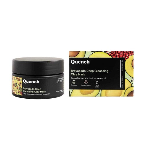 Quench Botanics Bravocado Deep Cleansing Clay Mask With Avocado, Rice Water & Pomegranate - Korean Skincare - Distacart