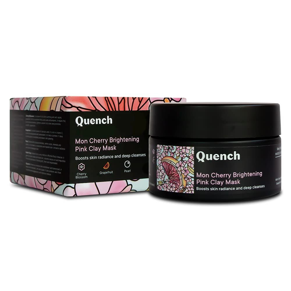Quench Botanics Mon Cherry Brightening Pink Clay Mask - Korean Skincare - Distacart
