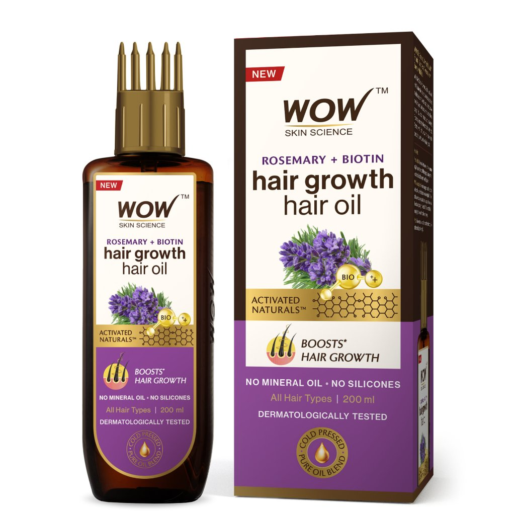 Wow Skin Science Rosemary With Biotin Hair Growth Oil - Distacart