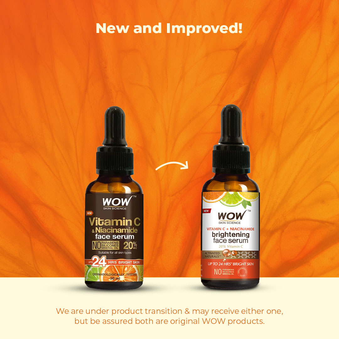 Wow Skin Science Vitamin C & Niacinamide Brightening Face Serum - Distacart
