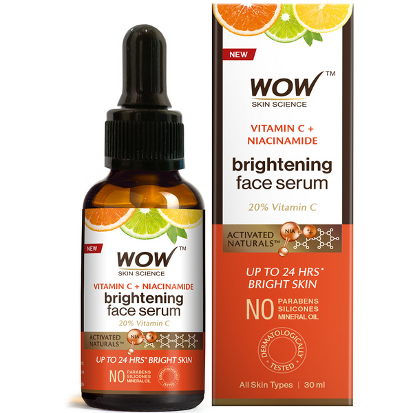 Wow Skin Science Vitamin C & Niacinamide Brightening Face Serum - Distacart