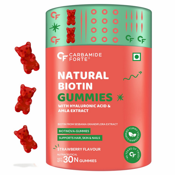 Carbamide Forte Biotin From Sesbania Extract Gummies - Strawberry - Distacart