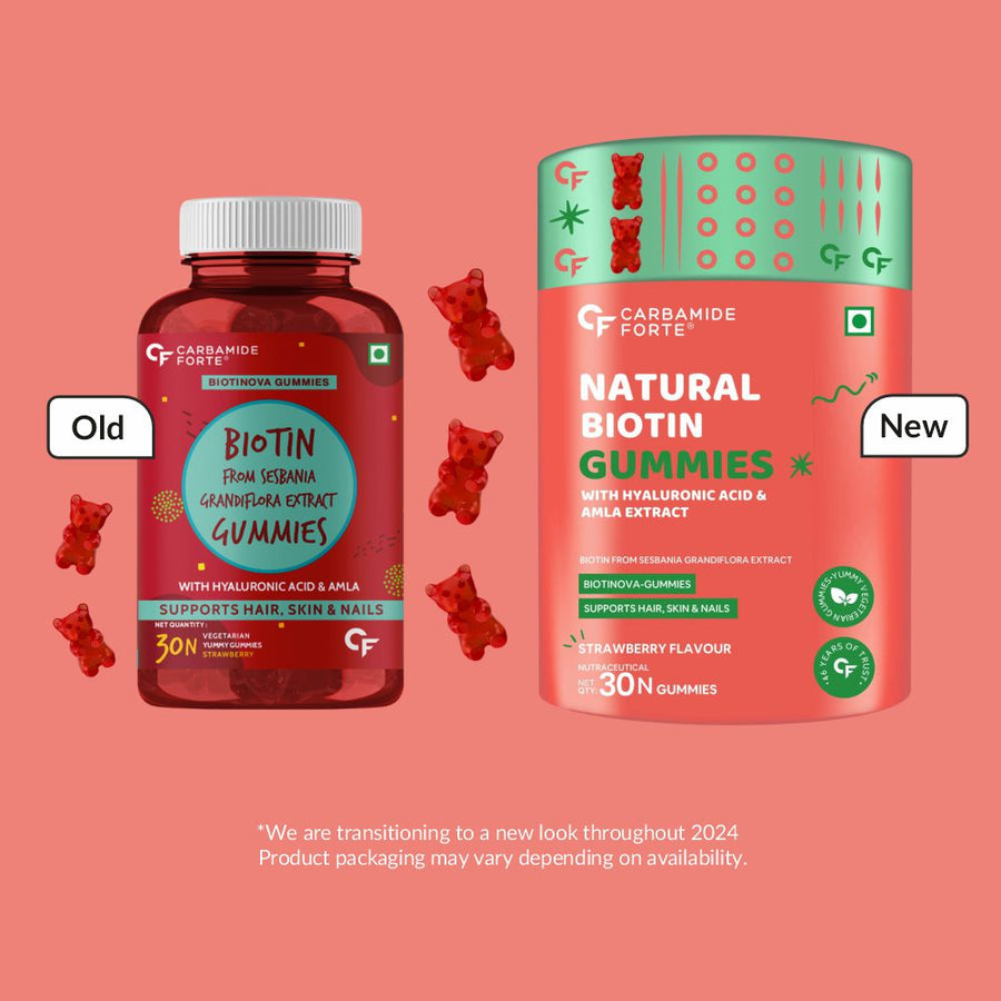 Carbamide Forte Biotin From Sesbania Extract Gummies - Strawberry - Distacart