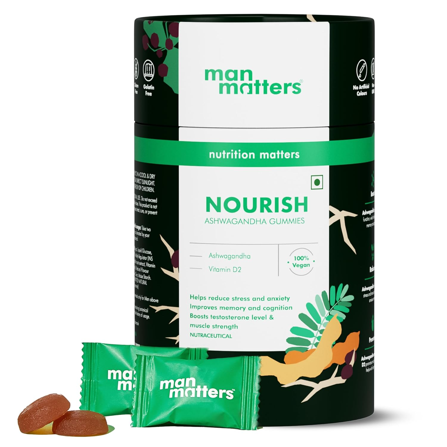 Man Matters Ashwagandha Gummies For Men - Tamarind Flavor - Distacart