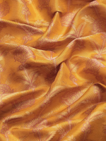 Thumbnail for Mustard Brocade Zari Woven Floral Saree with Unstitched Blouse - Hiral Fashion - Distacart