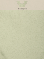 Thumbnail for Green Silk Blend Printed Abstract Saree with Unstitched Blouse - Hiral Fashion - Distacart