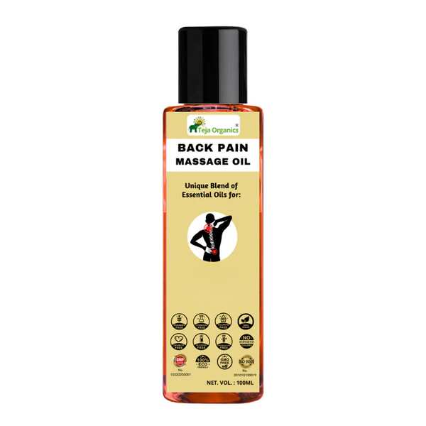 Teja Organics Back Pain Massage Oil - Distacart