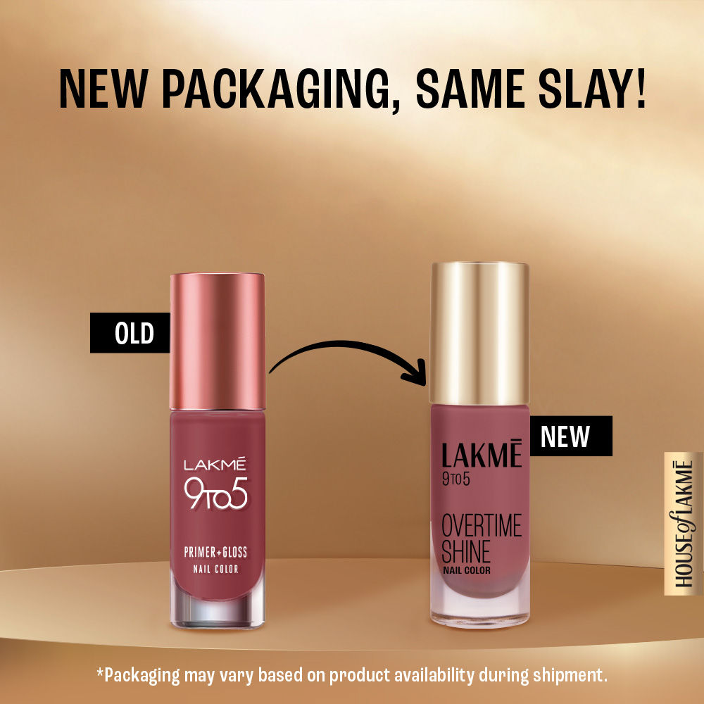 Lakme 9 to 5 Primer + Gloss Nail Colour - Red Alert - Distacart