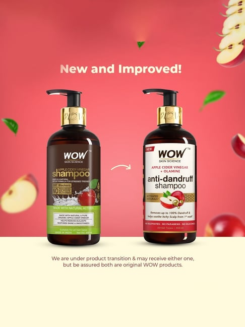 Wow Skin Science Apple Cider Vinegar Shampoo - Distacart