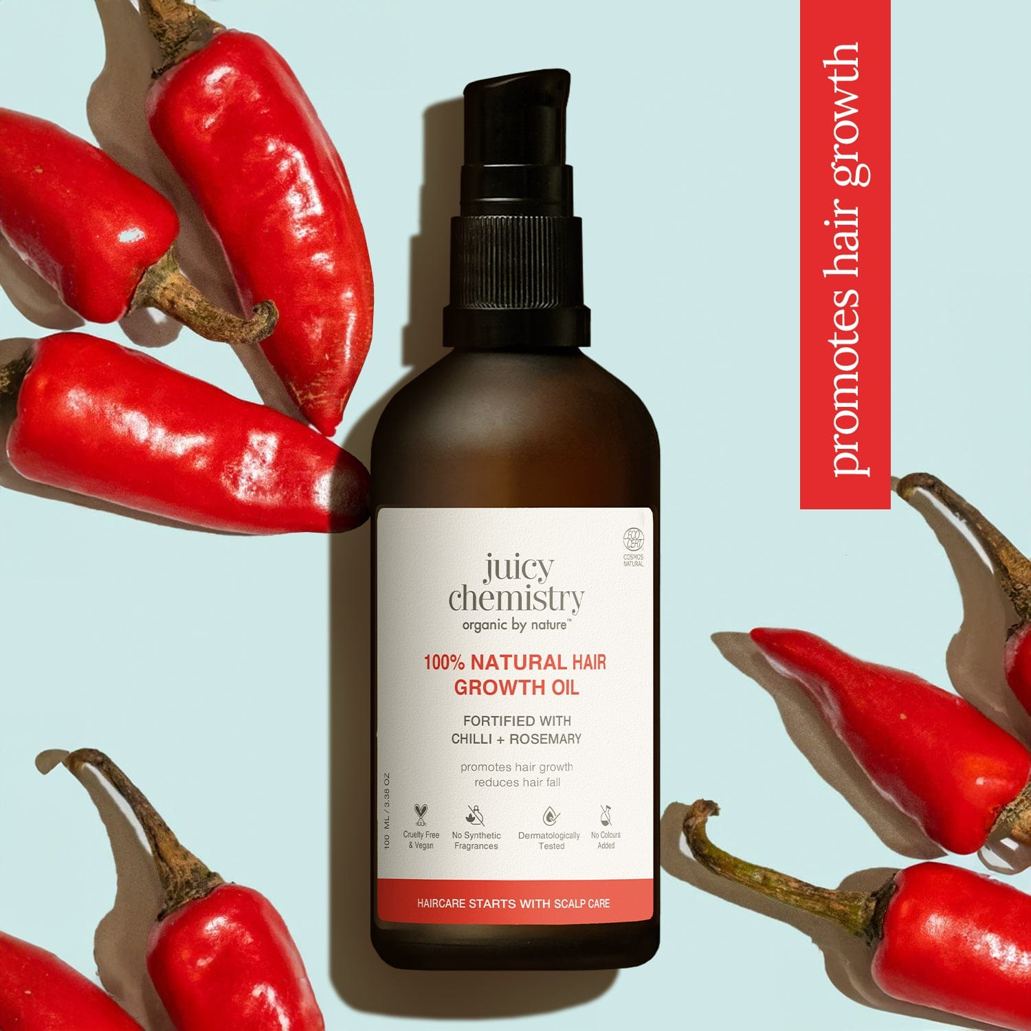 Juicy Chemistry Chilli Horsetail and Blackseed Hair Oil - Distacart