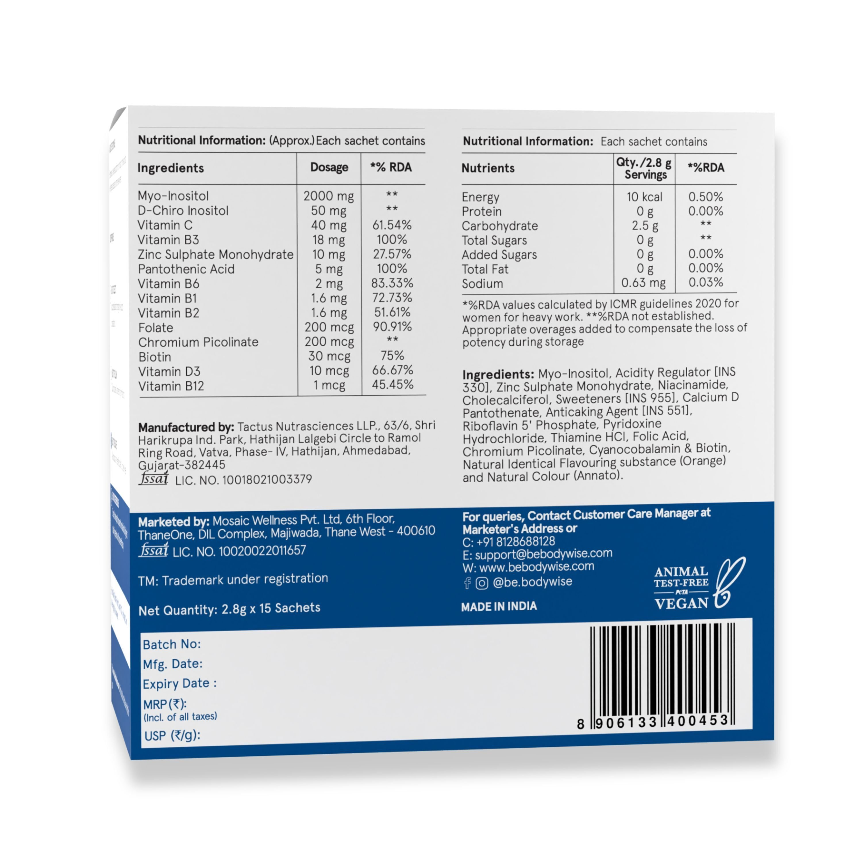 BeBodywise PCOS Superfood For Women - Distacart