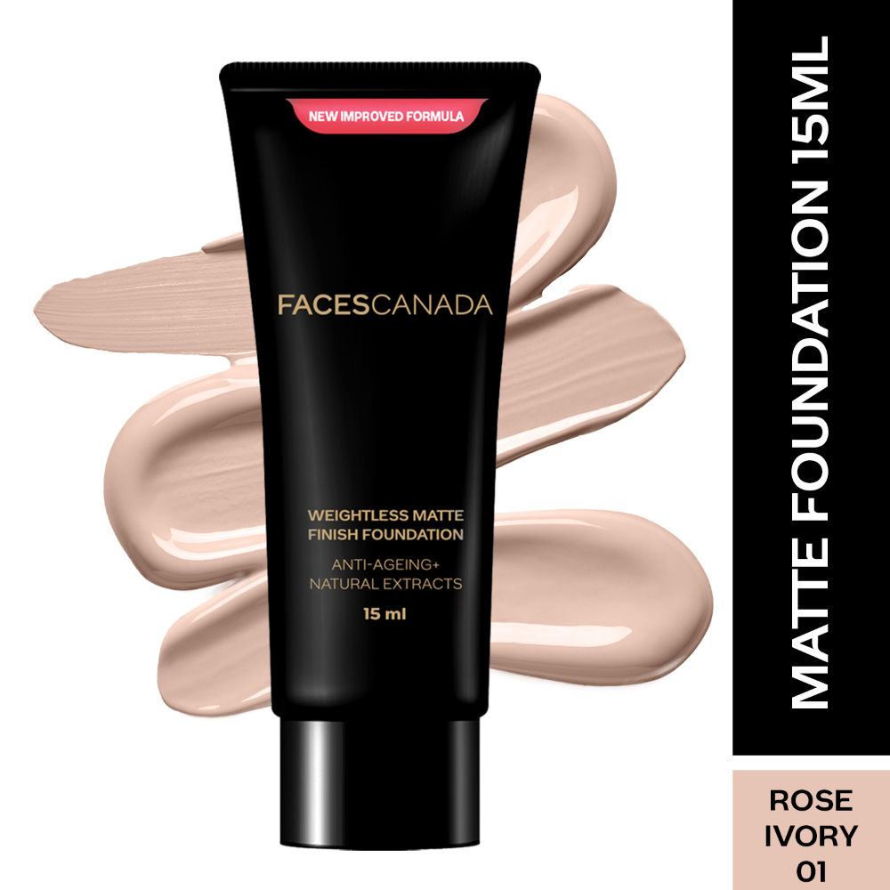 Faces Canada Weightless Matte Finish Foundation-Rose Ivory 01 - Distacart