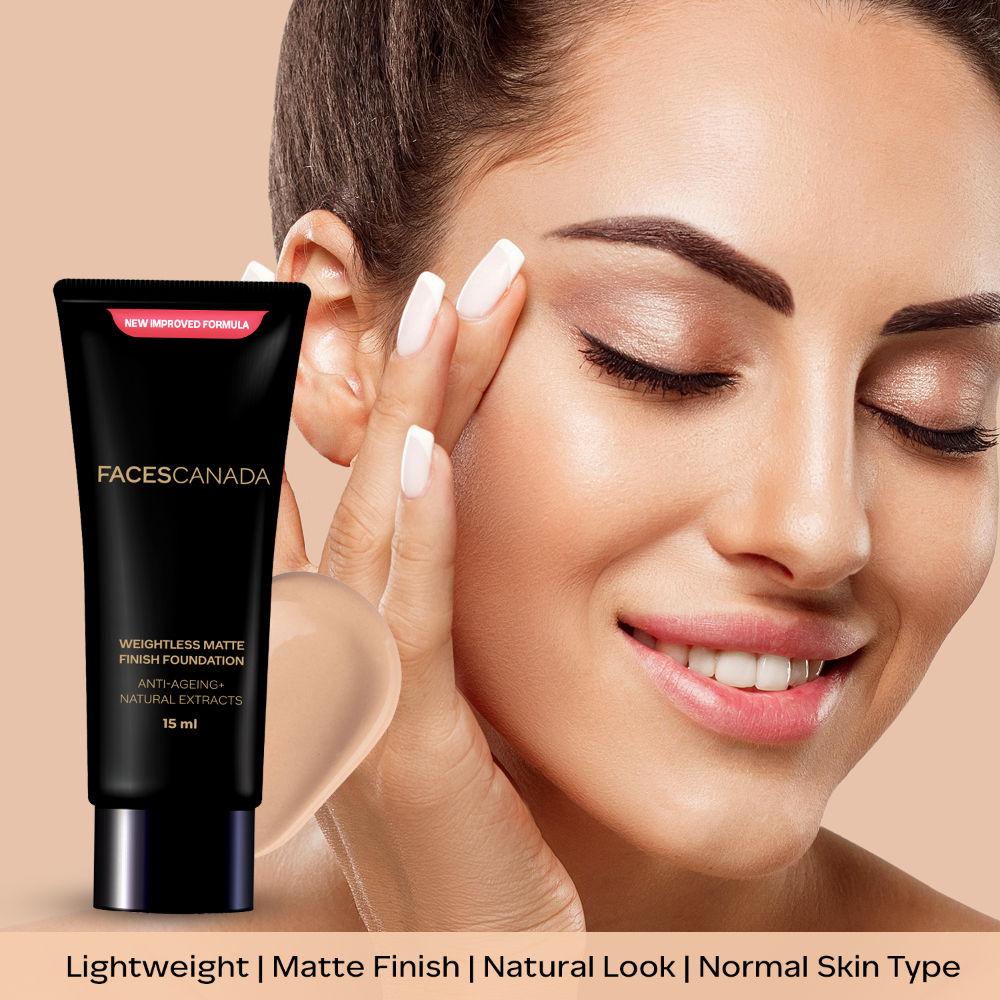 Faces Canada Weightless Matte Finish Foundation-Rose Ivory 01 - Distacart