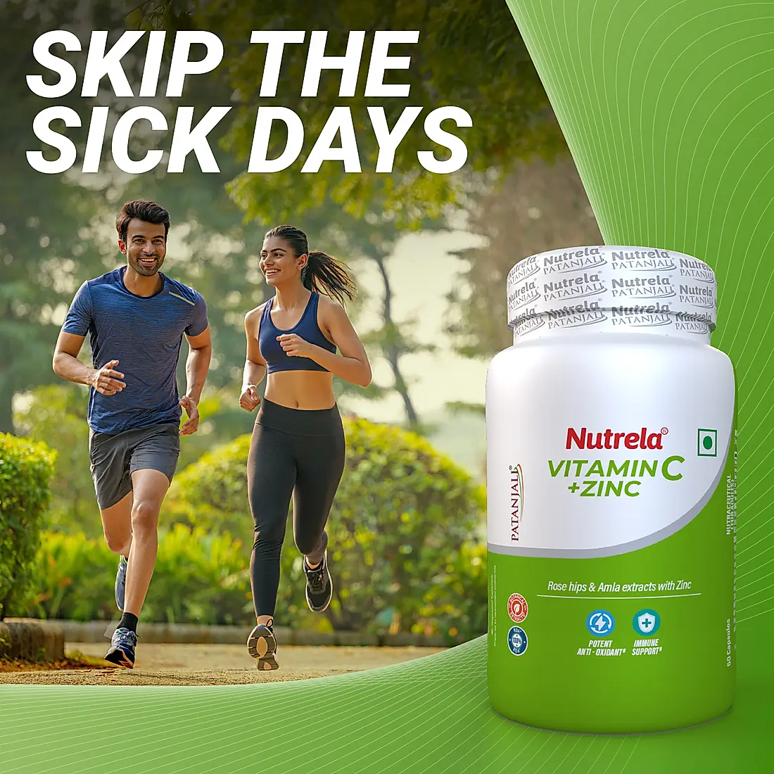 Patanjali Nutrela Natural Vitamin C Plus Zinc Tablets - Distacart