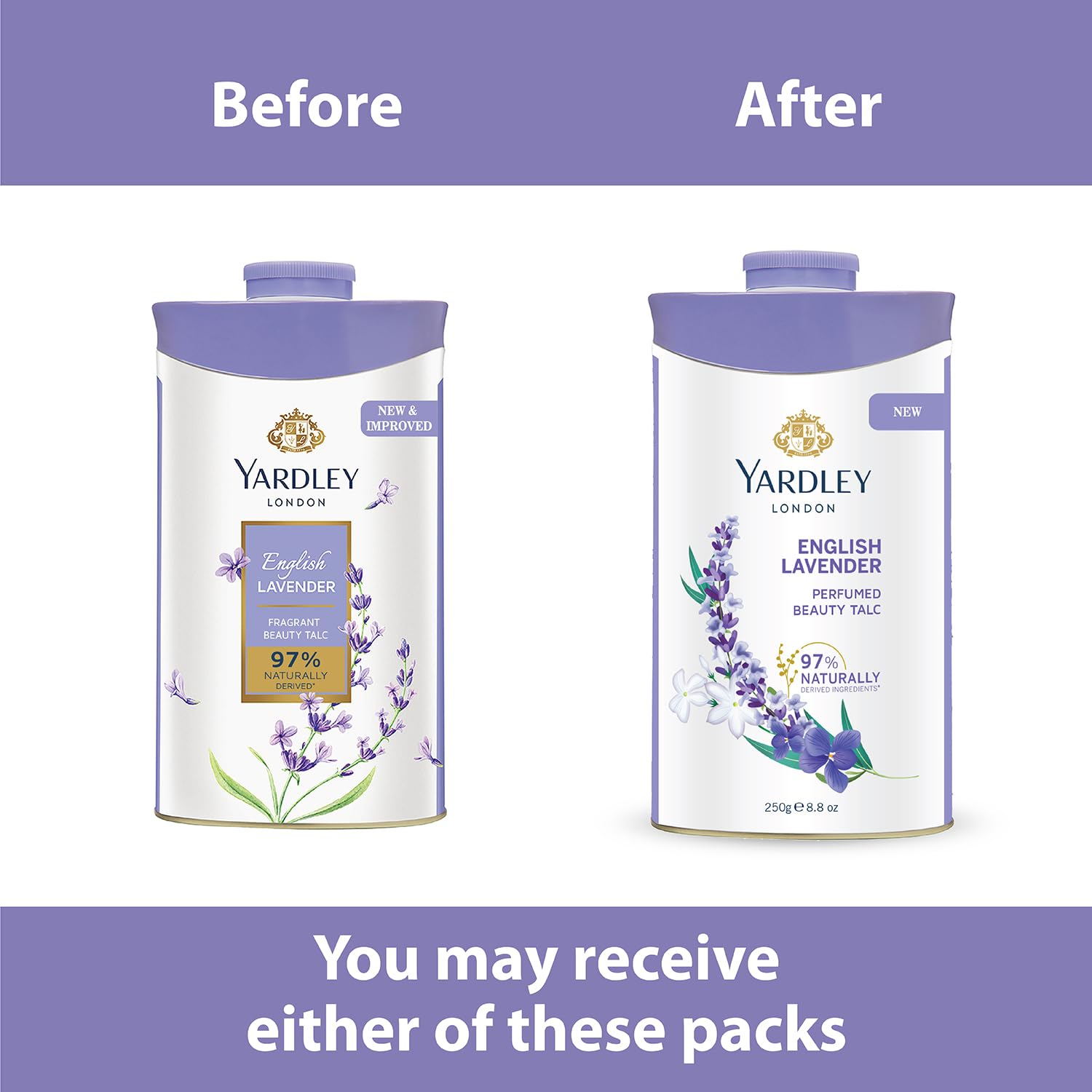 Yardley London English Lavender Perfumed Deodorizing Talc Talcum Powder - Distacart