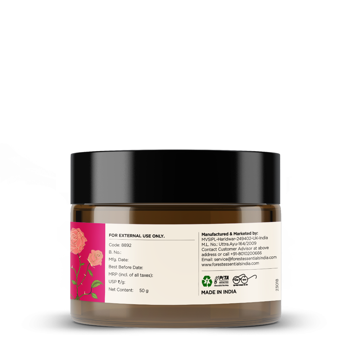 Forest Essentials Light Hydrating Facial Gel Pure Rosewater - Distacart