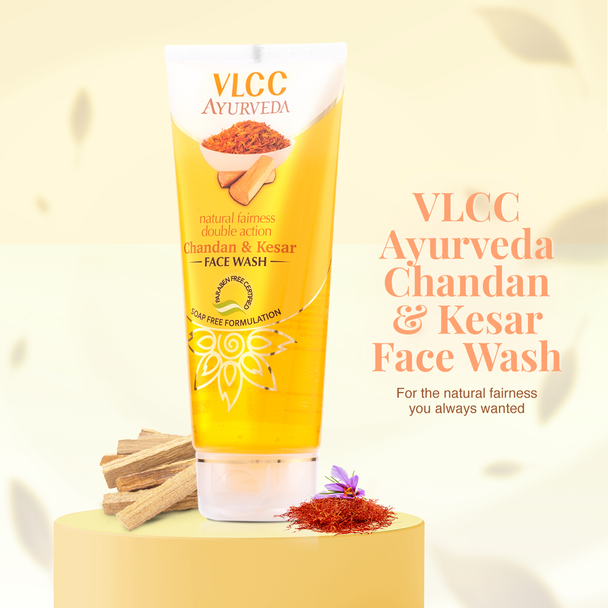 VLCC Ayurveda Natural Chandan & Kesar Face Wash - Distacart