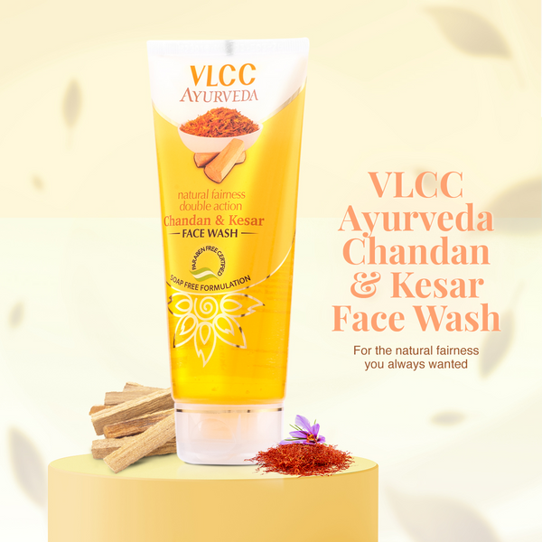 VLCC Ayurveda Natural Chandan & Kesar Face Wash - Distacart