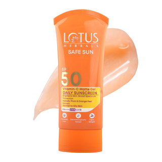 Lotus Herbals Safe Sun Vitamin C Matte Gel Daily Sunscreen SPF 50 PA+++ - Distacart